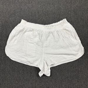 Aerie Shorts Womens White High Rise Stretch Elastic Waist Pull On Size 2XL XXL